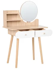 Dressing Table with Mirror CHAMBLY Light Brown_1071043
