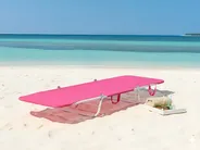 Sun Lounger KASTORIA Reclining Metal Fuchsia Pink_1031951