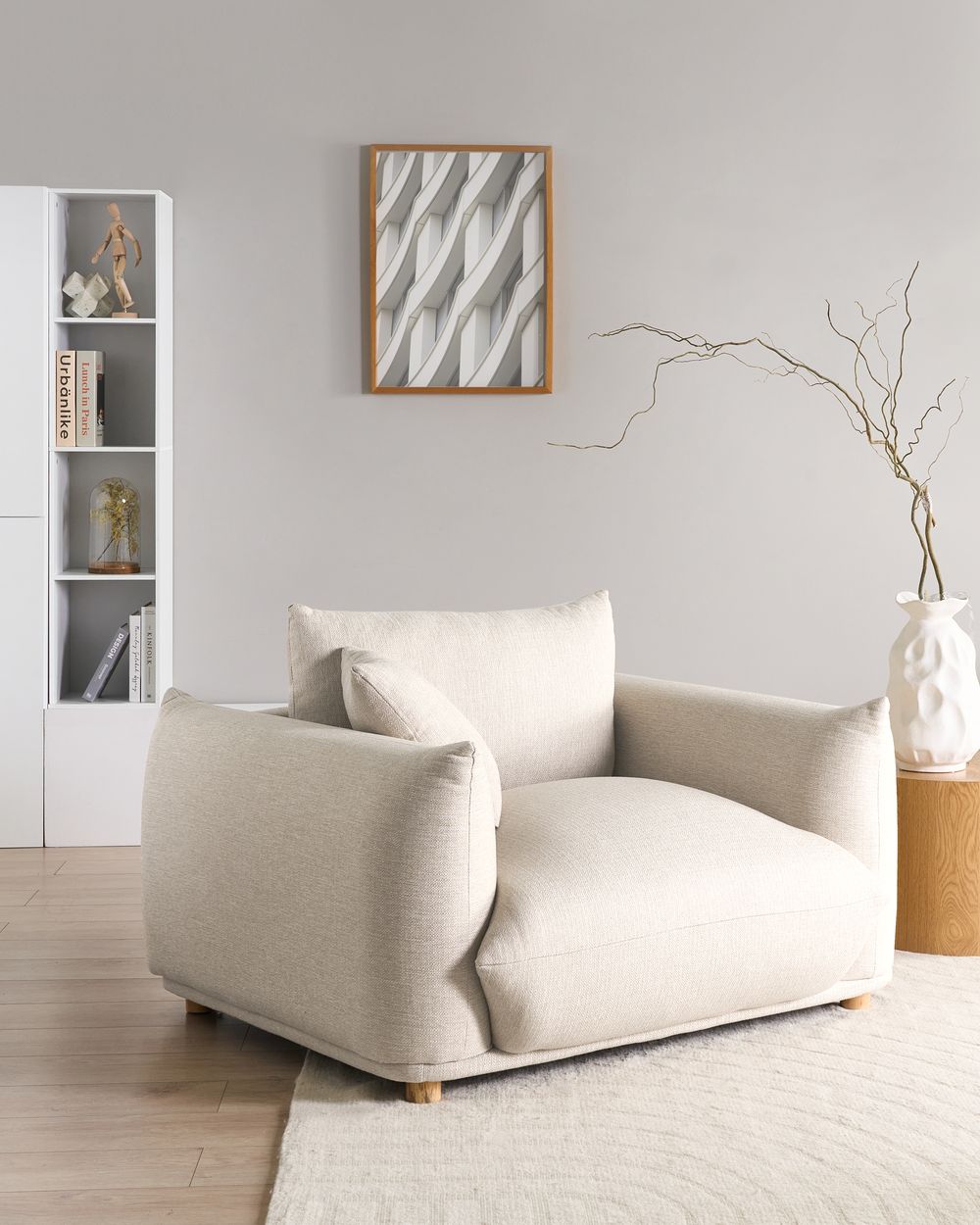 Sessel LUVOS Stoff Hellbeige
