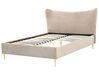 Velvet EU Double Bed Taupe CHALEIX_844562