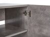 Aparador com 3 gavetas e 1 porta em efeito de concreto e cor de madeira clara ARIETTA_790450
