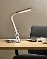 Lámpara LED de escritorio CANOPUS con puerto USB Plateado