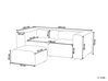 2-miestna modulárna zamatová pohovka s taburetom béžová FALSTERBO_919276