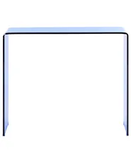 Console Table KENDALL Tempered Glass Blue_1049638