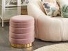 Set de 2 poufs en velours rose avec rangement GARLAND_837451