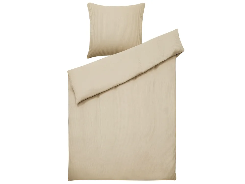Dekbedovertrekset AVONDALE 135 x 200 cm Katoen-satijn Beige_815142