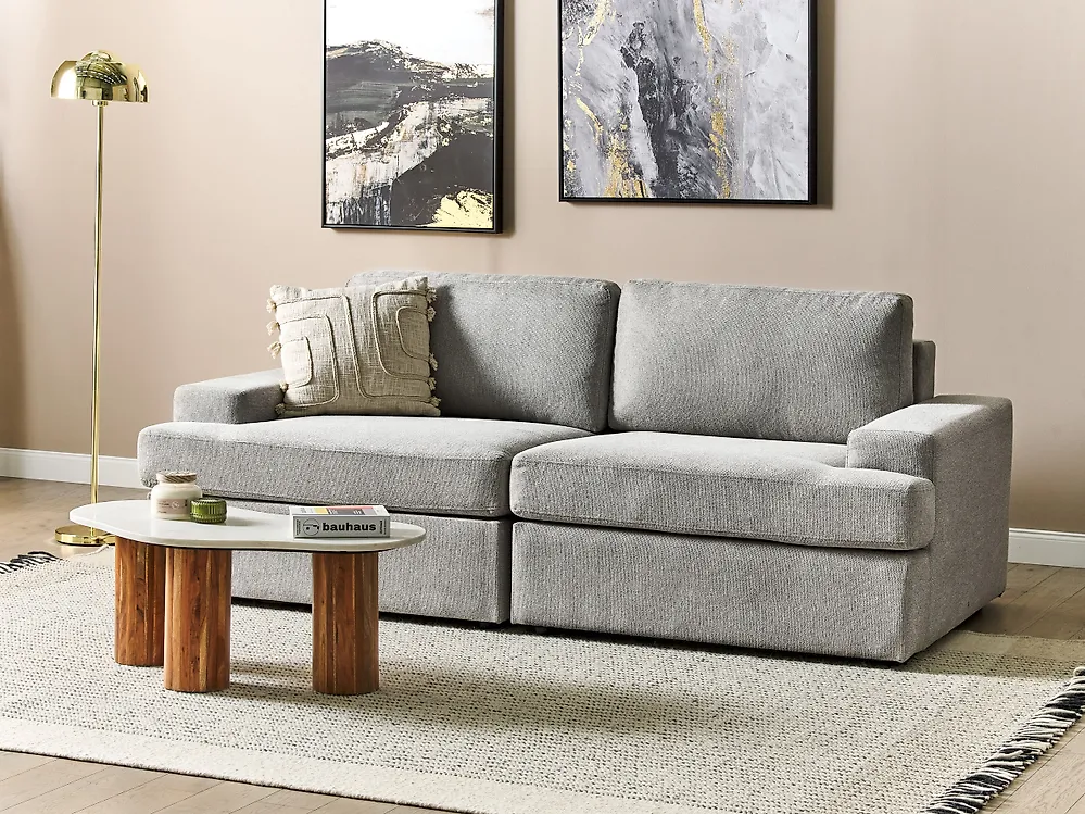 Sofa 3 Seater ALLA Fabric Light Grey_1187119