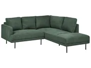 Canapé d'angle 4 places BREDA Tissu Vert foncé Côté gauche_885962