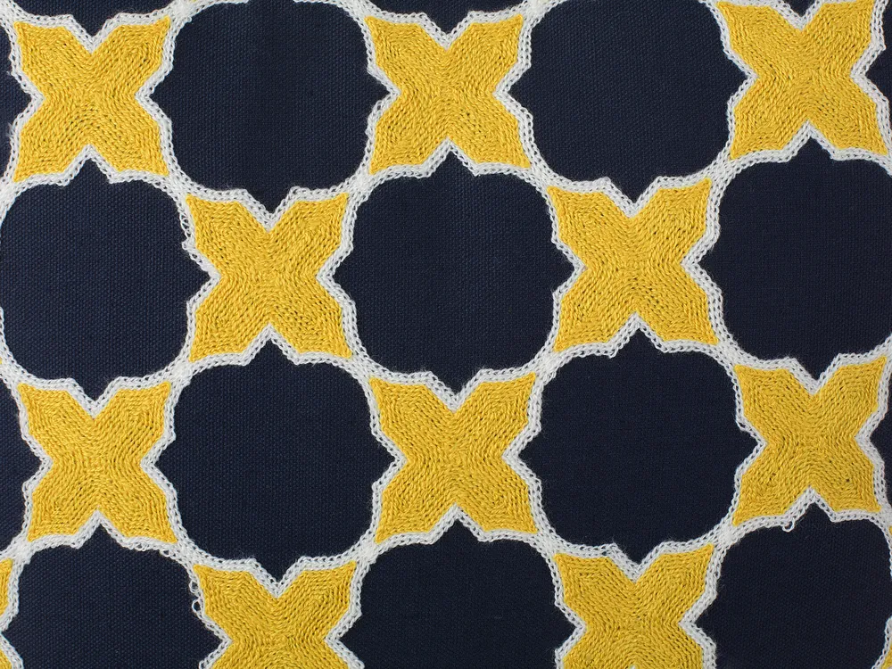 Set di 2 cuscini MUSCARI 45 x 45 cm Cotone Giallo Blu Trama Ikat_769150