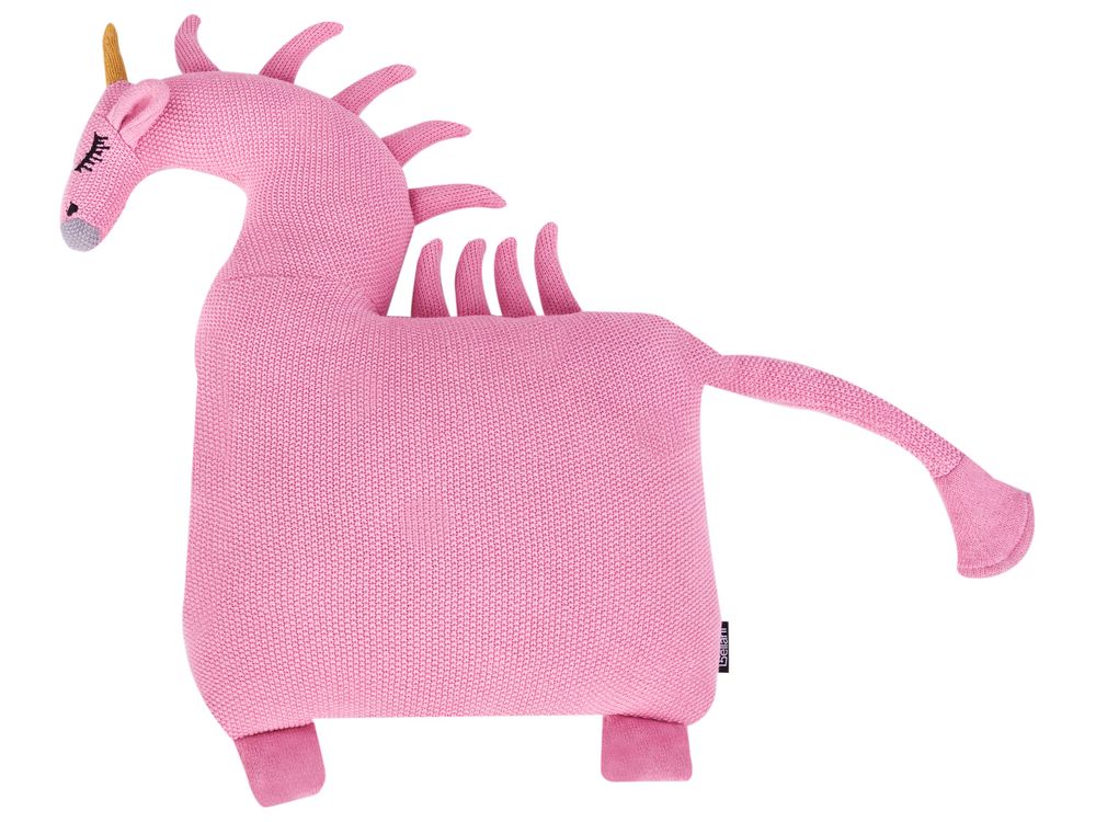 Set of 2 Decorative Cushions LAMMI 45 x 45 cm Cotton Unicorn Pink