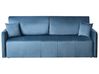 Sofa rozkładana dla 3 osób EGGE Welur Niebieski