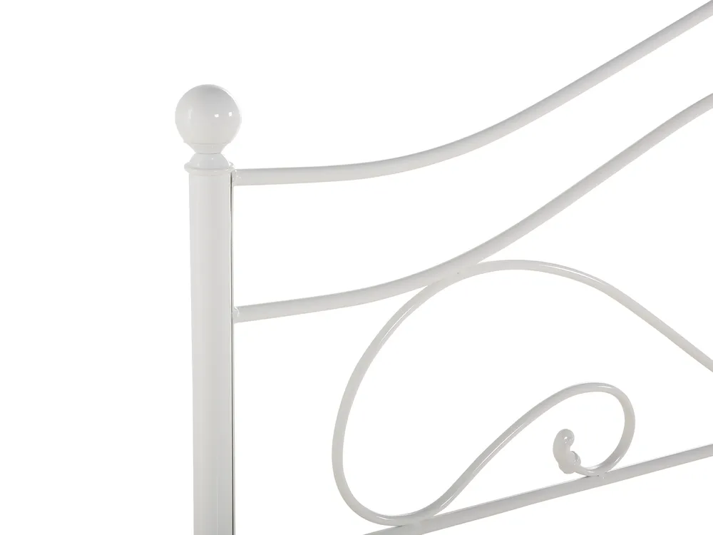 Bed Metal LYRA 140 x 200 cm (EU Double) White_817951