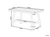 Table de jardin en aluminium blanc 120 x 64 cm FRATTE_930783