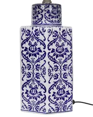 Table Lamp MARCELIN Porcelain White/ Blue_882989