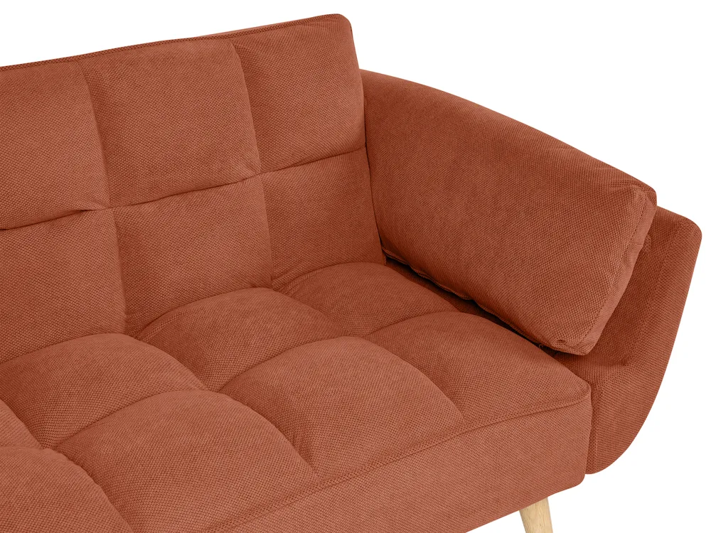 Divano letto 3 posti ASBY Tessuto Arancione_1079517