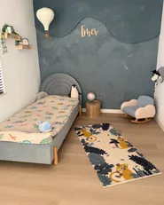 Kids Bed Velvet ANET 90 x 200 cm (EU Single) Light Blue_1036722