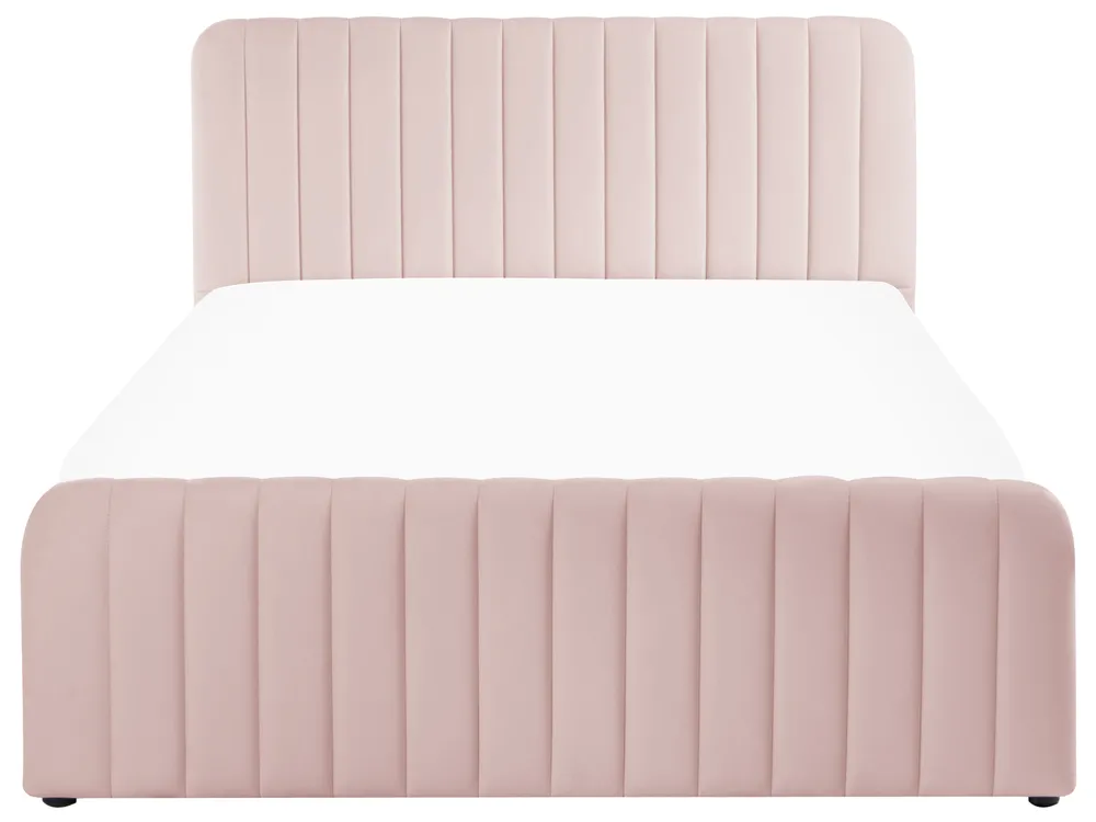 Ottoman Bed LUNAN Pastel Pink 140 x 200 cm (EU Double)_1051456