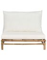 Fotel bambusowy jasne drewno z białym TODI_872099