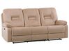 Velvet LED Electric Recliner Living Room Set with USB Port Beige BERGEN_835345