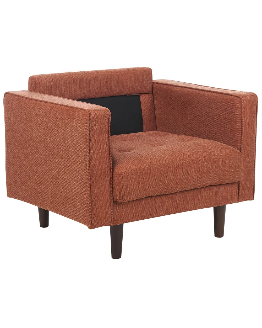 Fauteuil Club En Tissu Marron – 60 Cm – Neuf Sous Emballage
