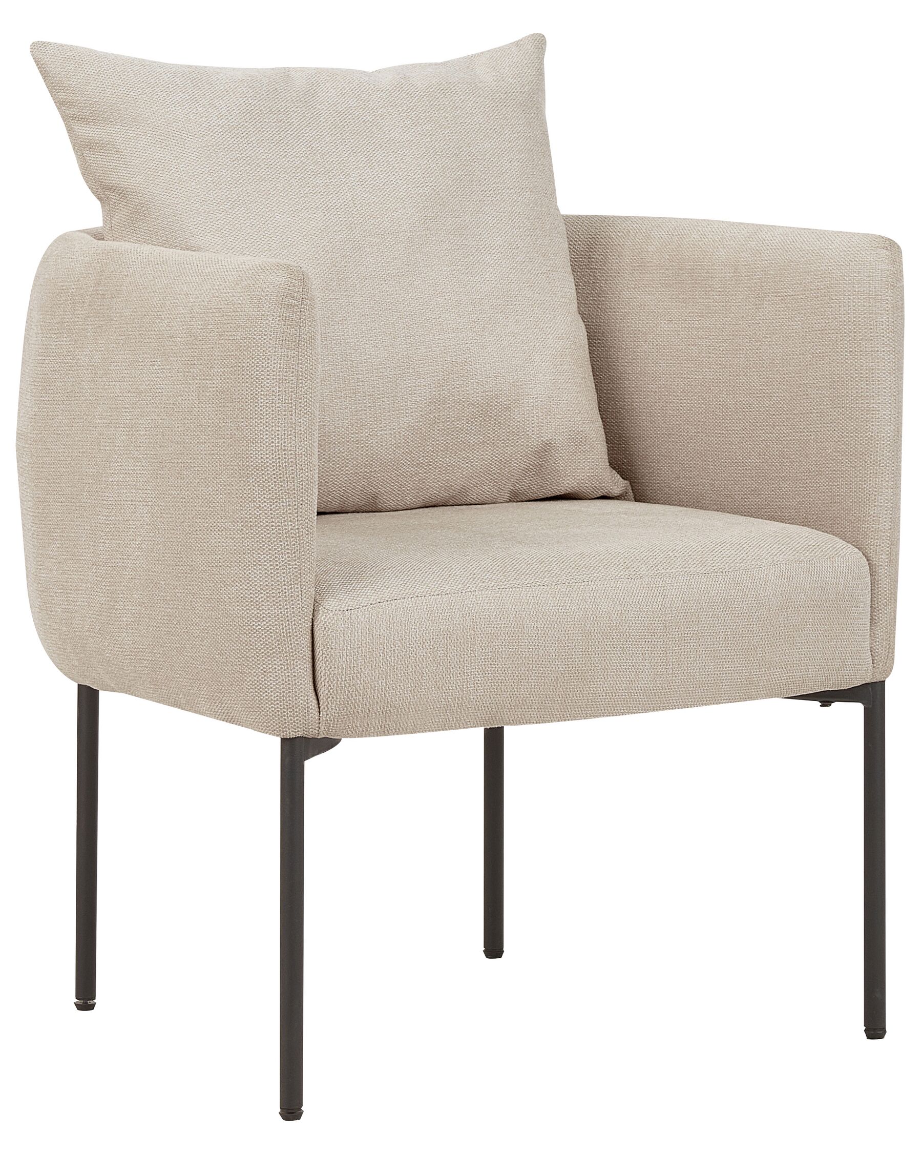 Fauteuil en lin synthétique beige MALMOS_931366