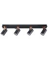 4 Light Spotlight Metal Bar Black KLIP_828531