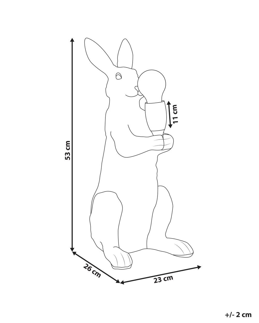 Table Lamp Rabbit BUGS Gold_1004006