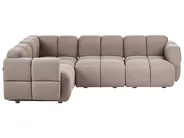 Modular Corner Sofa 4 Seater MAKSABERG Fabric Taupe Right Hand_1136370