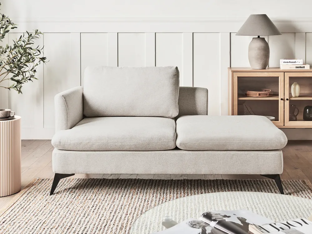 Chaise longue izquierdo SIEVOZ Tela Beige claro