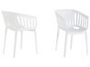 Chaise de salle à manger en plastique blanc DALLAS_353269