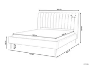 Letto Velluto MARVILLE 180 x 200 cm Blu marino_762686