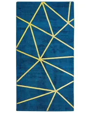 Tappeto HAVZA Blu 80 x 150 cm Viscosa_762379