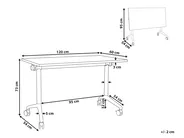Składane biurko CAVI 120 cm 60 cm z kółkami Biały_922501