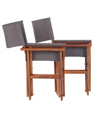 Set of 2 Garden Chairs CINE Acacia Wood Dark Brown_819346