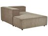 Chaise longue corduroy bruin rechtszijdig APRICA_876016