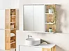 Bathroom Wall Mounted Mirror Cabinet NUBES 80 cm x 70 cm White