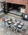 8 Seater Metal Garden Dining Set Grey PANCOLE_932781