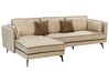 Høyrevendt hjørnesofa fløyel beige ALTAN_878503