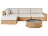 Ensemble de jardin 4 places en rotin synthétique beige OLIVERI_933676