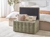 Pouf tessuto verde oliva con contenitore MICHIGAN_927084