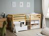 Wooden Kids Mid Sleeper Bed with Storage EU Single Size Light Wood SUSVILLE_935464