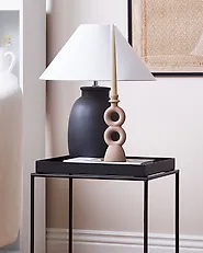 Kerzenständer NAOUSA 23 cm Keramik Beige_1182333