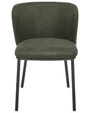 Set di 2 sedie da pranzo MINA Tessuto Verde scuro_872120