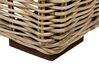 Gartenliege Rattan naturfarben Auflage taupe PALESE_928122