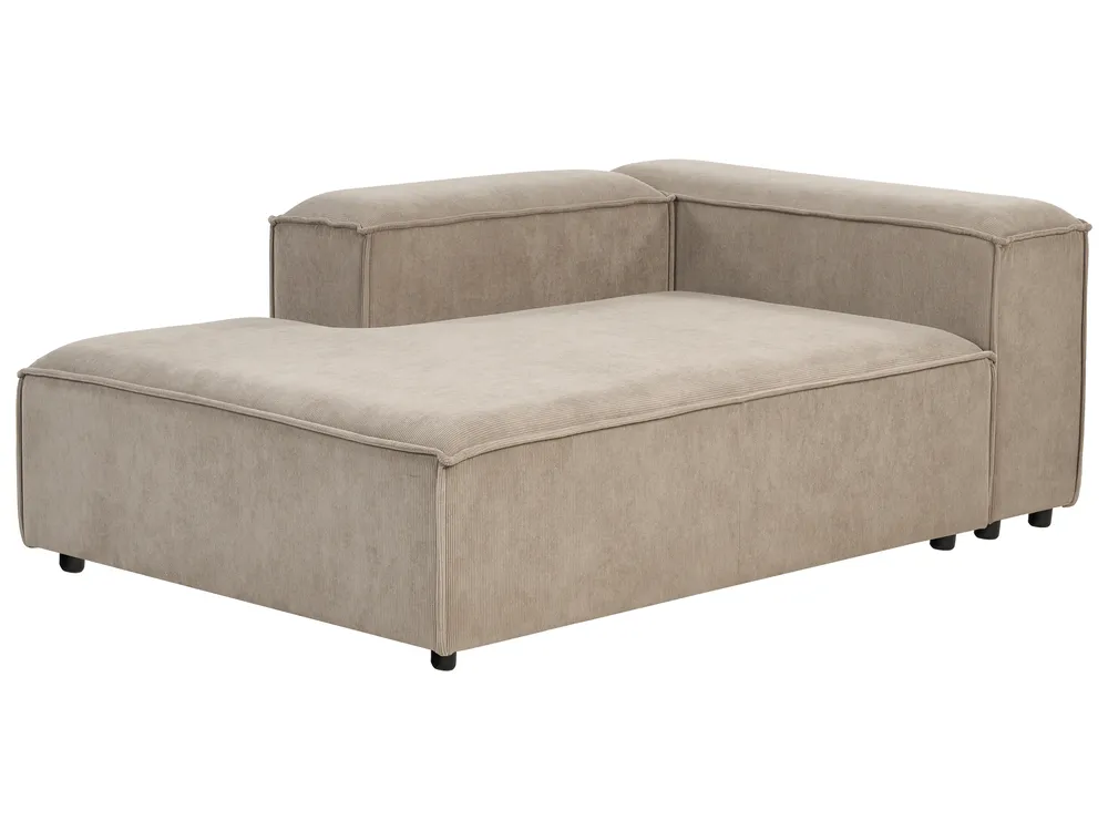 Modular Corner Sofa 4 Seater ARDAL Corduroy Light Brown Right Hand_940687