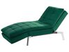 Chaise-longue ajustável em veludo verde esmeralda LOIRET_776183