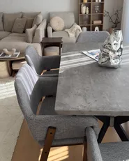 Extending Dining Table BENSON Light Grey 140/180 cm 80 cm_1022276