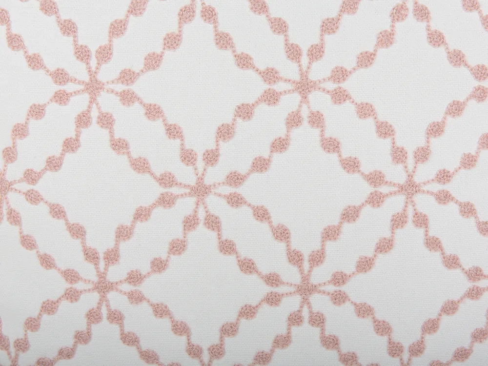 Set of 2 Decorative Cushions VERBENA 45 x 45 cm Cotton Pink Geometric Pattern_770279