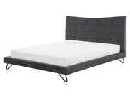 Bed Velvet LANNION 160 x 200 cm (EU King Size) Dark Grey_759700