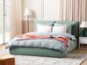 Zamatová posteľ s úložným priestorom 160 x 200 cm mätová zelená BAJONNA_842840